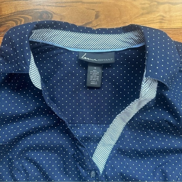 Lane Bryant 3/4 Sleeve Button Down Shirt - Picture 3 of 4